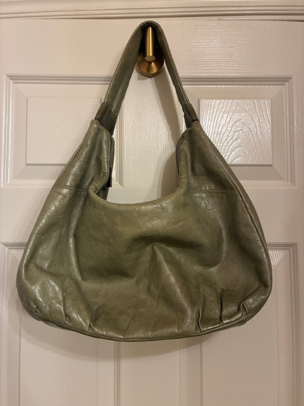HOBO Olive Leather Shoulder Hobo Bag